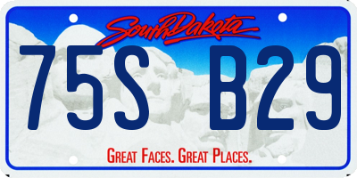 SD license plate 75SB29