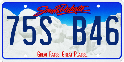 SD license plate 75SB46