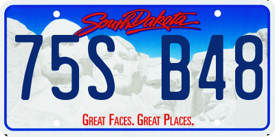 SD license plate 75SB48