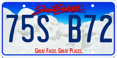 SD license plate 75SB72