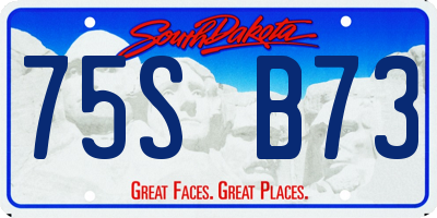 SD license plate 75SB73
