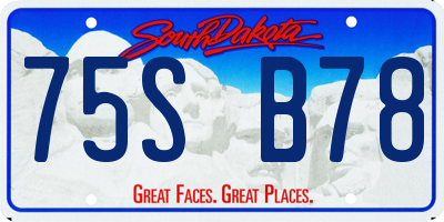 SD license plate 75SB78