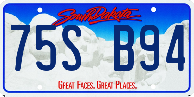 SD license plate 75SB94