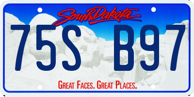SD license plate 75SB97