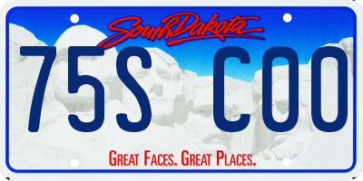SD license plate 75SC00