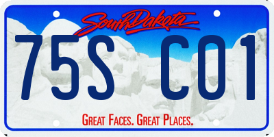 SD license plate 75SC01