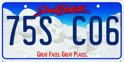 SD license plate 75SC06