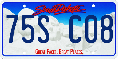 SD license plate 75SC08