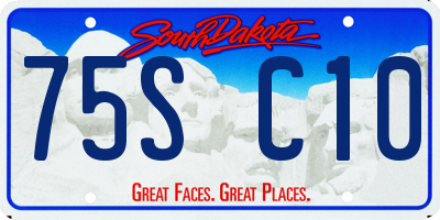 SD license plate 75SC10