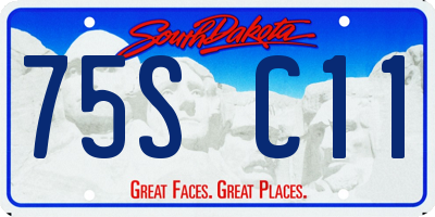 SD license plate 75SC11