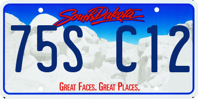 SD license plate 75SC12