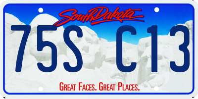 SD license plate 75SC13