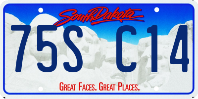 SD license plate 75SC14