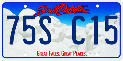 SD license plate 75SC15