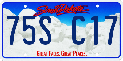 SD license plate 75SC17
