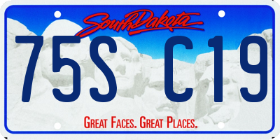 SD license plate 75SC19