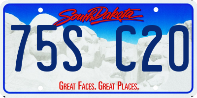 SD license plate 75SC20