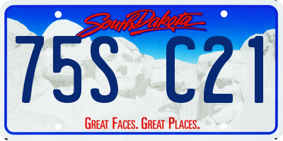 SD license plate 75SC21