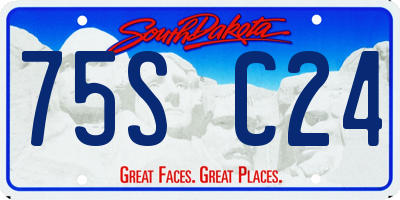 SD license plate 75SC24