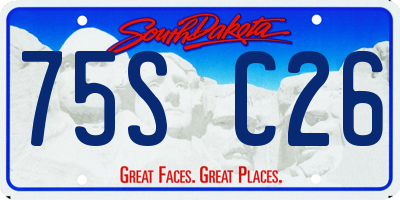 SD license plate 75SC26