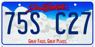 SD license plate 75SC27
