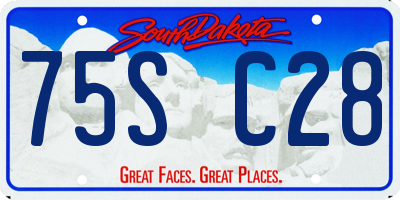 SD license plate 75SC28
