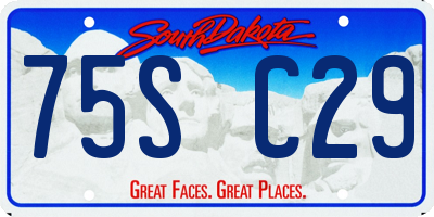SD license plate 75SC29