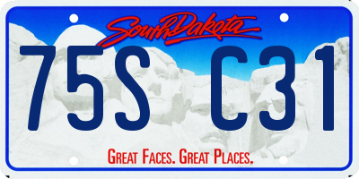 SD license plate 75SC31
