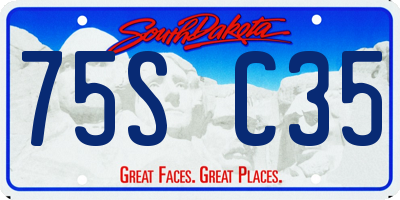 SD license plate 75SC35