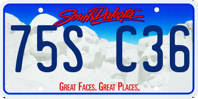 SD license plate 75SC36
