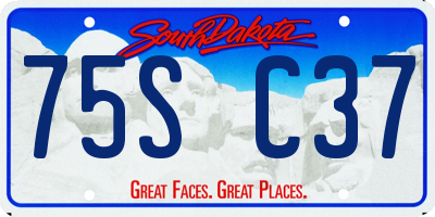 SD license plate 75SC37