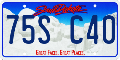 SD license plate 75SC40