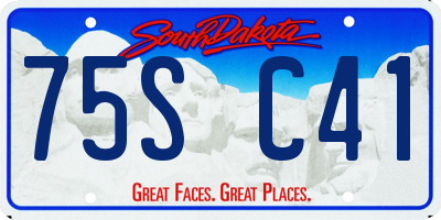 SD license plate 75SC41