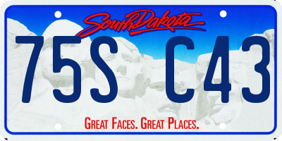 SD license plate 75SC43