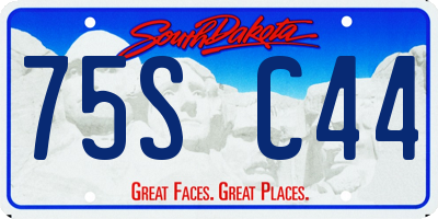 SD license plate 75SC44