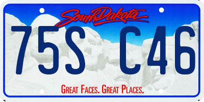 SD license plate 75SC46