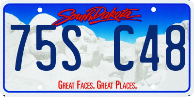 SD license plate 75SC48