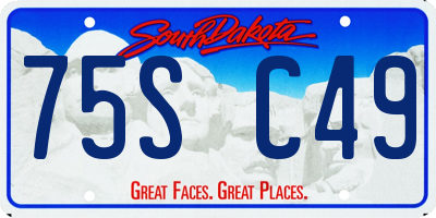 SD license plate 75SC49