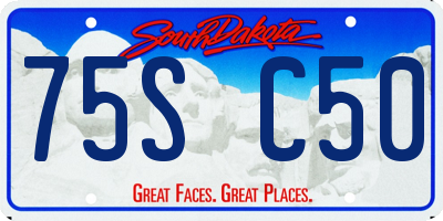 SD license plate 75SC50