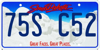 SD license plate 75SC52