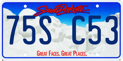 SD license plate 75SC53