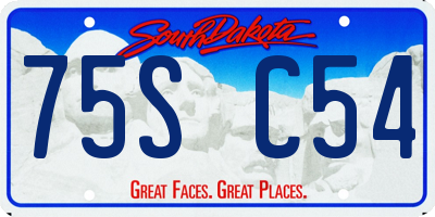 SD license plate 75SC54