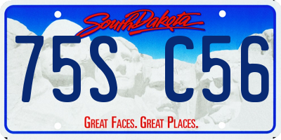 SD license plate 75SC56