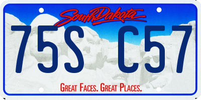 SD license plate 75SC57