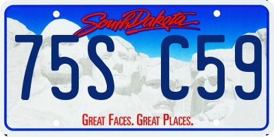SD license plate 75SC59
