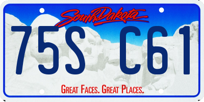 SD license plate 75SC61