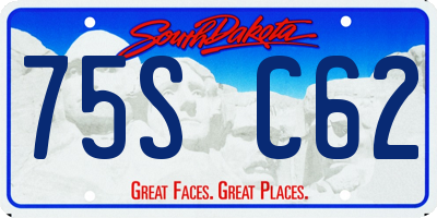 SD license plate 75SC62