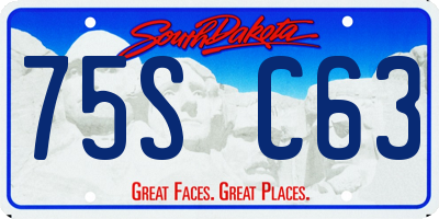 SD license plate 75SC63