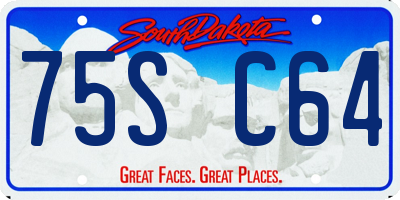 SD license plate 75SC64