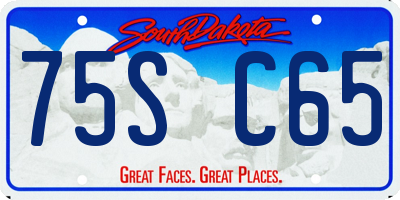 SD license plate 75SC65